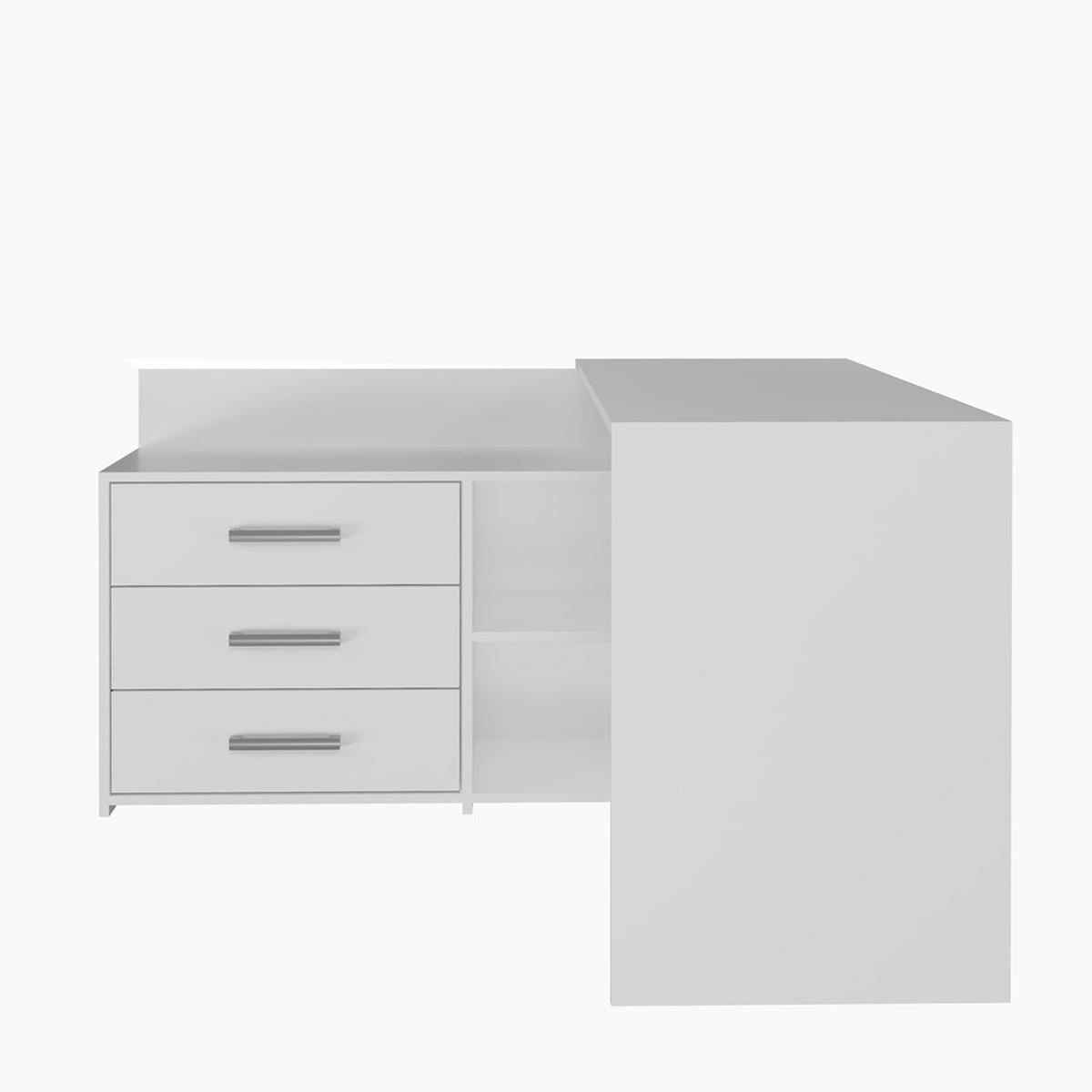 SCHREIBTISCH Weiß 120/76/50 - Weiß, Holzwerkstoff (90/50/76cm) - RAUMHIRSCH FURNITURE