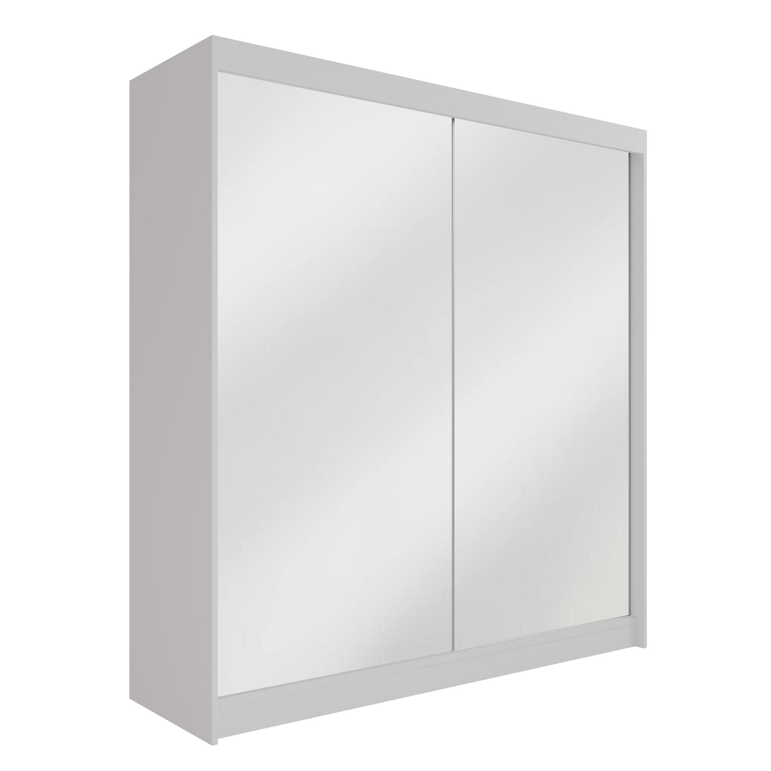 KLEIDERSCHRANK AMOHA - 200 cm - Weiß - Weiß, Holzwerkstoff (200/215/61cm) - ALTDECOR