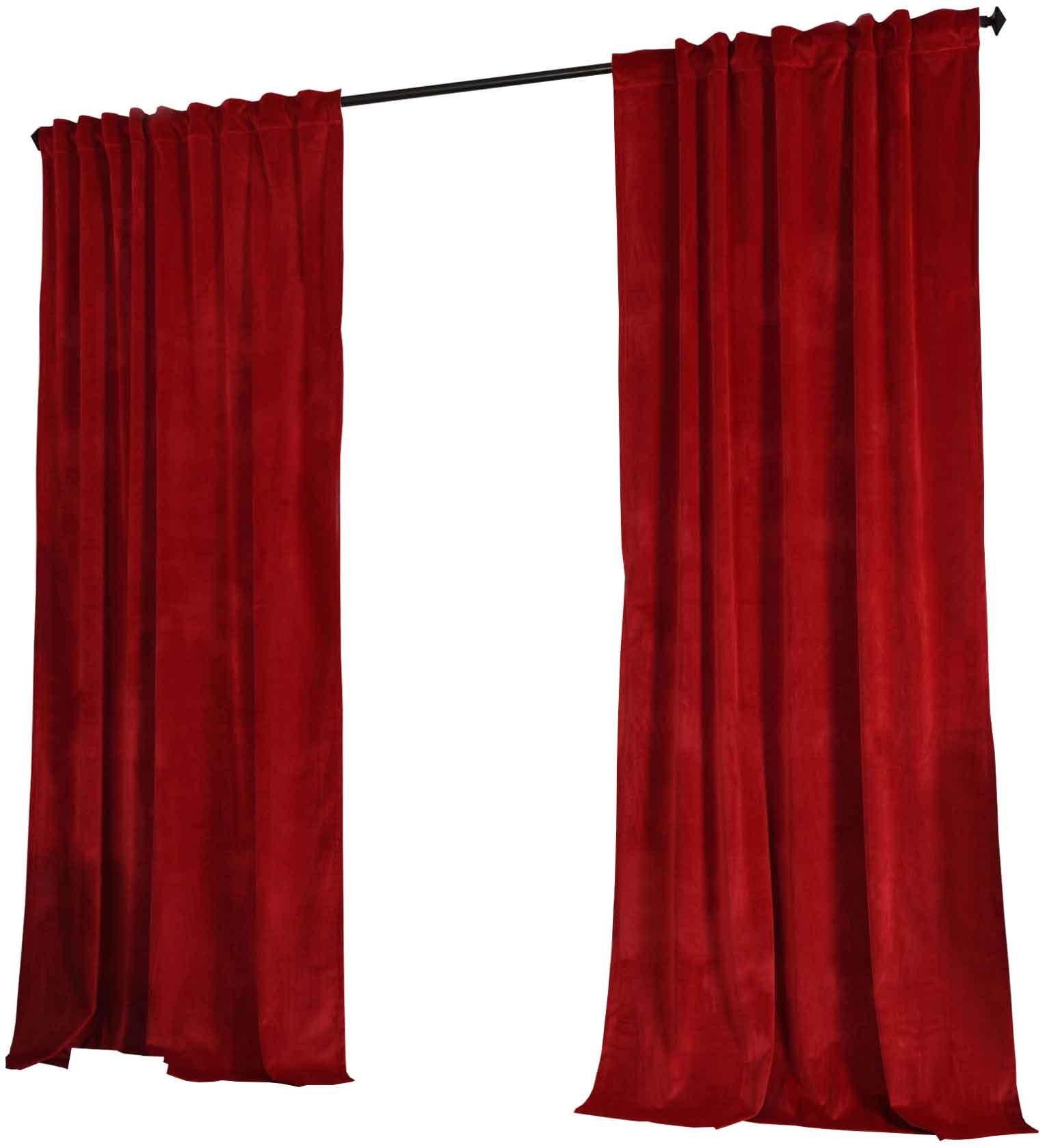 VORHANG 2ER SET MILANO HxB 235x135 cm Rot - Hellrot, Textil (135/235cm) - Gardinenbox