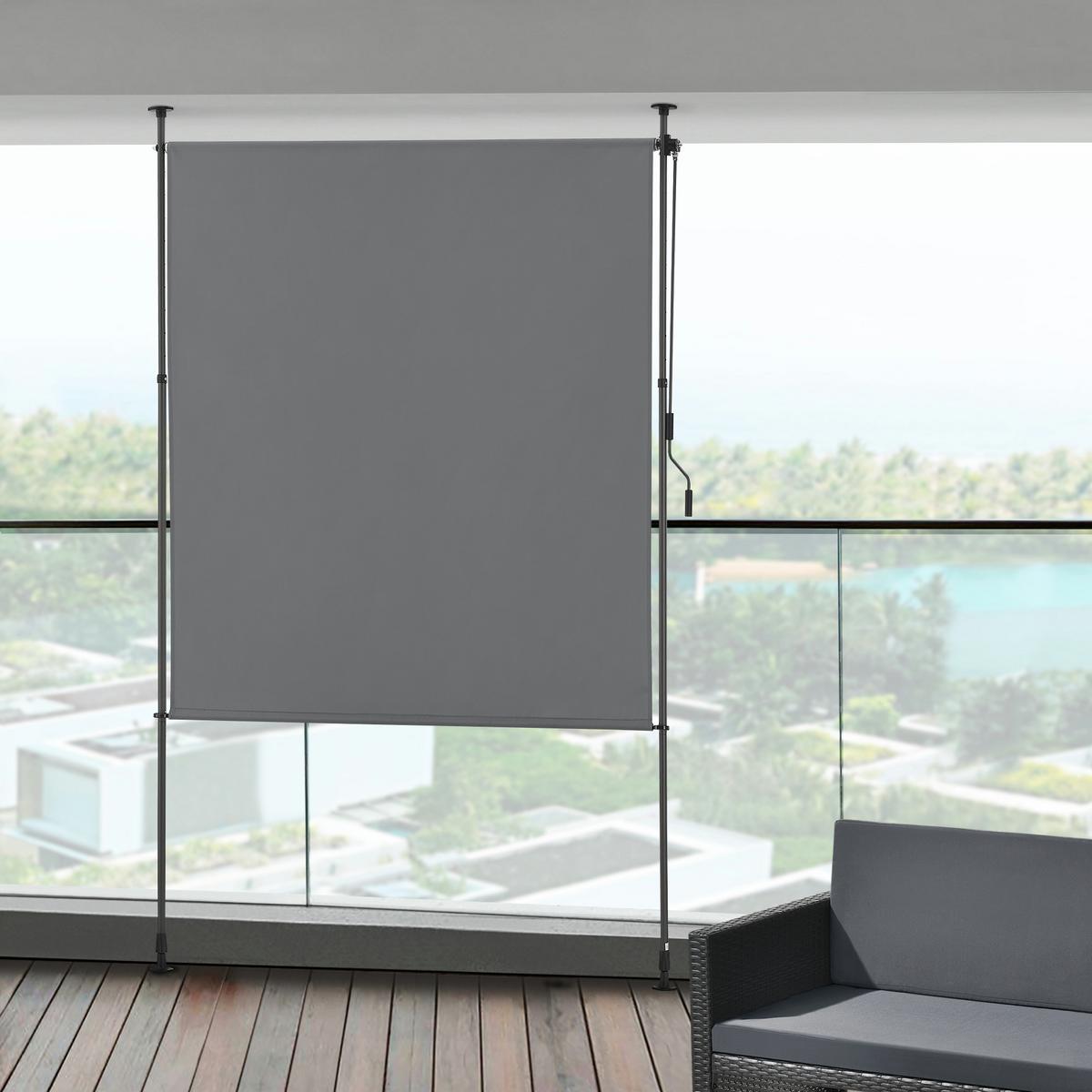 KLEMMMARKISE Cimarra - Dunkelgrau, Textil/Metall (200/270cm) - pro.tec