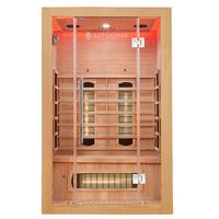 INFRAROTKABINE Kiruna 120 mit Dual Technologie & Hemlockholz - Naturfarben, Holz (120/190/105cm) - Artsauna