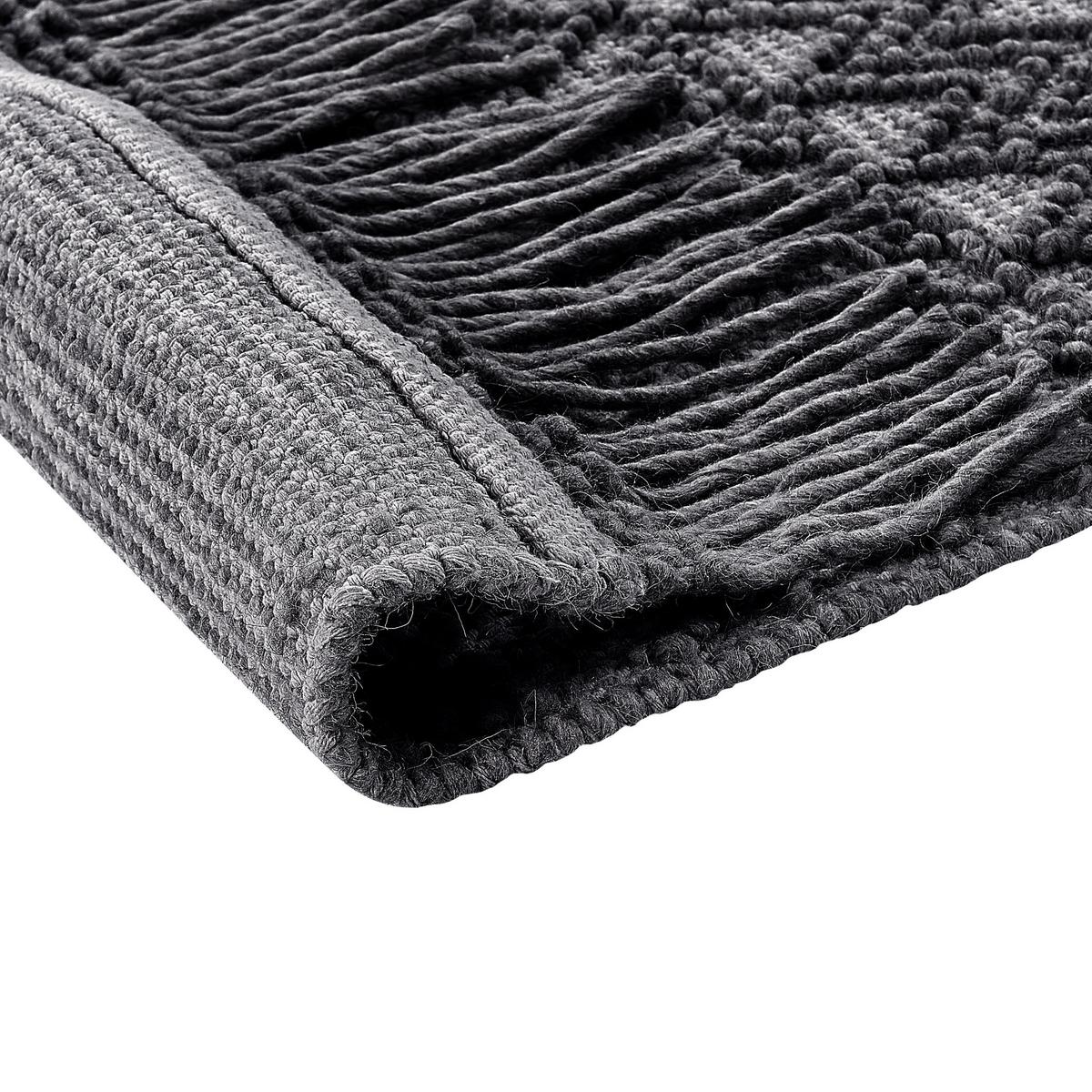 KURZFLOR-TEPPICH Alucra 230/160 cm - Schwarz, Textil (160/230cm) - Beliani