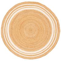 NATURFASER TEPPICH JUTE SALSA STREIFEN RUND - Creme, Textil (200/200cm) - Pergamon