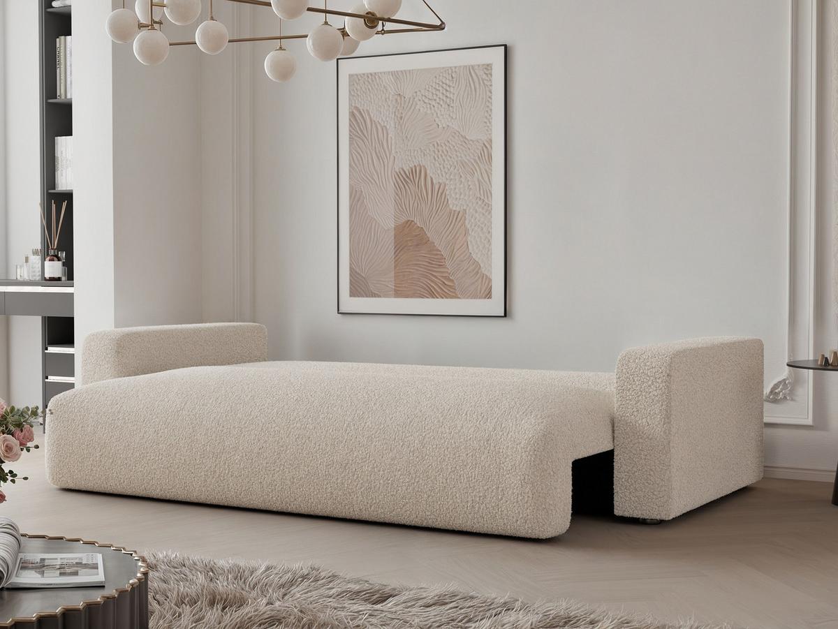 SOFA mit Schlaffunktion, Creme - Creme, Holzwerkstoff (246/79/93cm) - Idohome