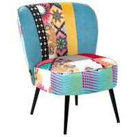 SESSEL Blau Voss - Blau/Multicolor, Textil (60/76/52cm) - Beliani
