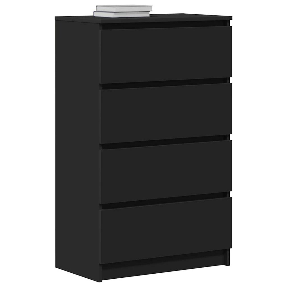 KOMMODE Parker 60/35/98.5 cm - Schwarz, Holzwerkstoff (60/98.5/35cm) - Nettlife