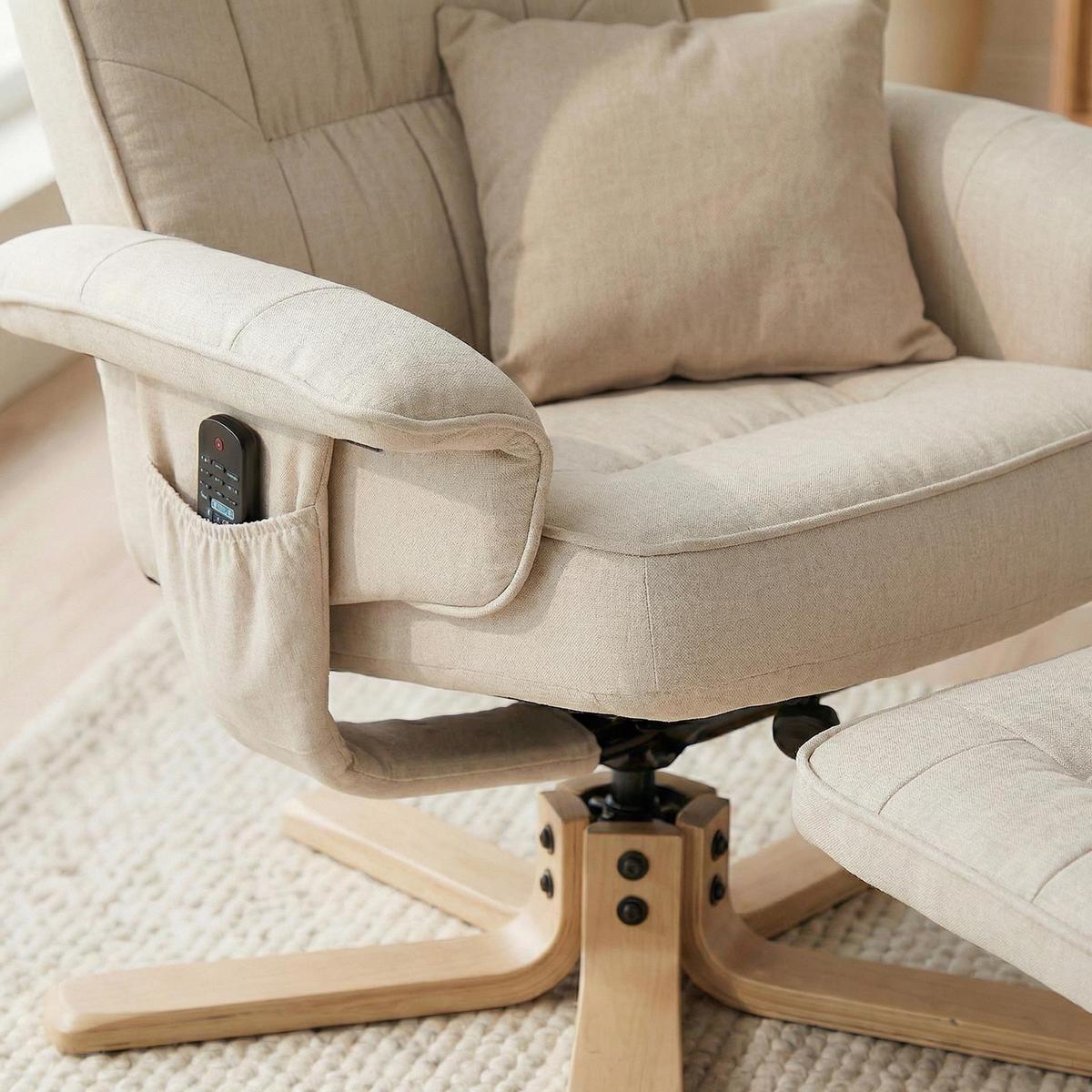 RELAXSESSEL CHARLY beige - Beige, Textil (76/87/61cm) - IDIMEX