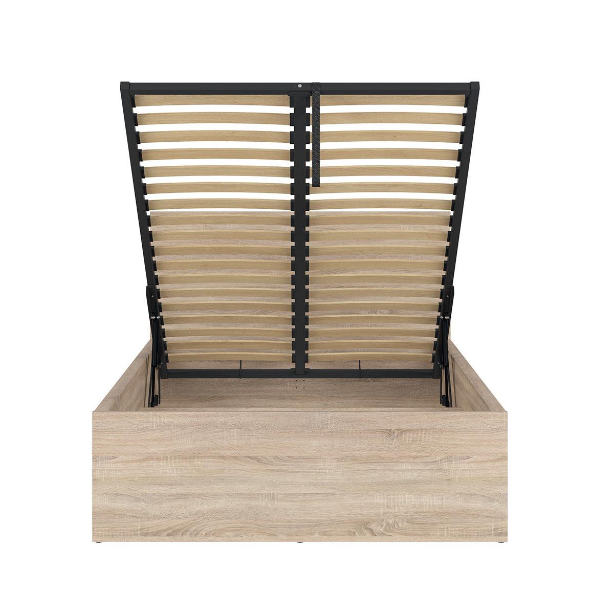 BOXBETT 120/200 Edwin Helles Holz - Braun, Holzwerkstoff (120/200cm) - Petits-meubles