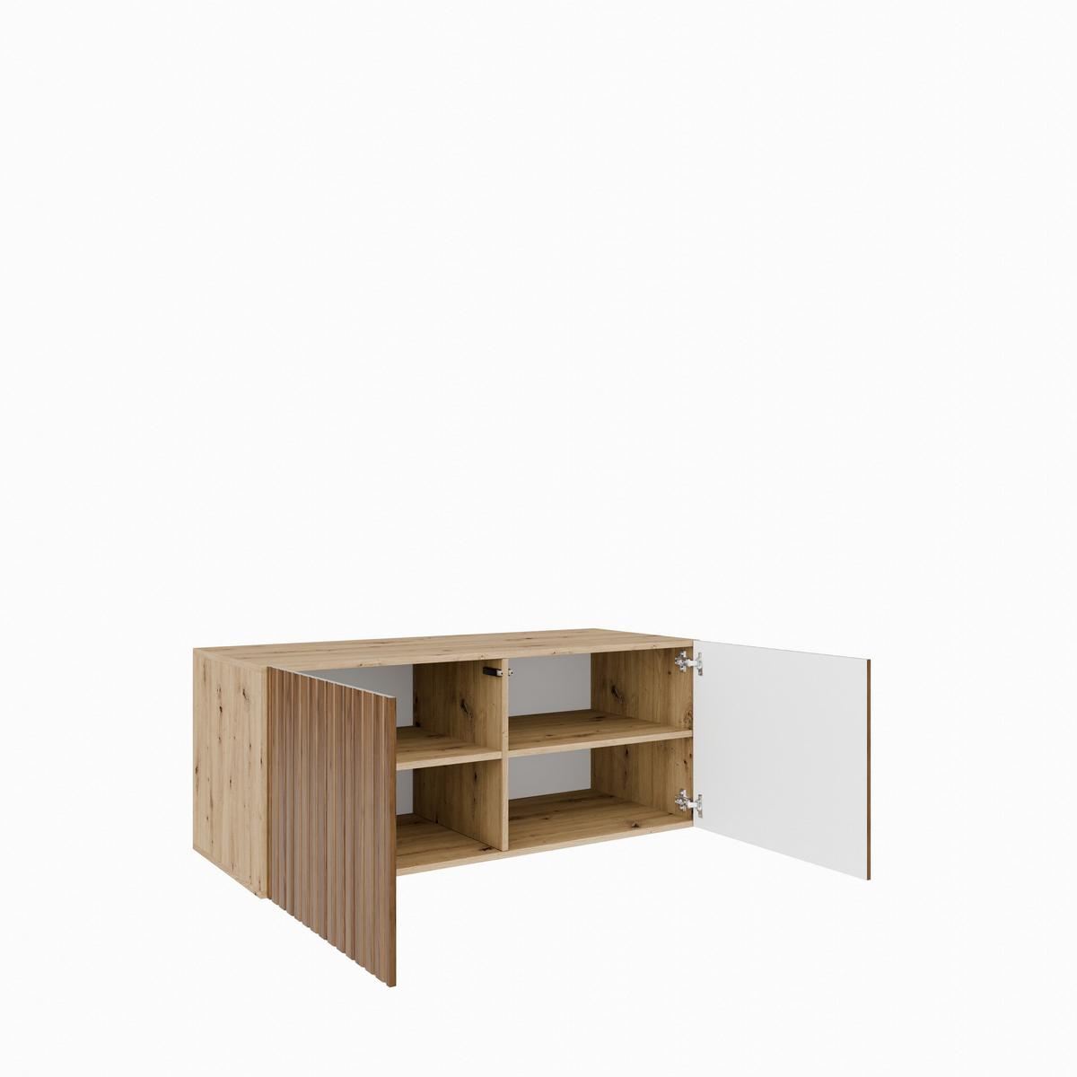 LOWBOARD LIVO 100/41/40 cm, Hängender TV-Schrank Eiche Artisan / Eichefarben - Eichefarben/Braun, Holzwerkstoff (100/41/40cm) - MASSENO