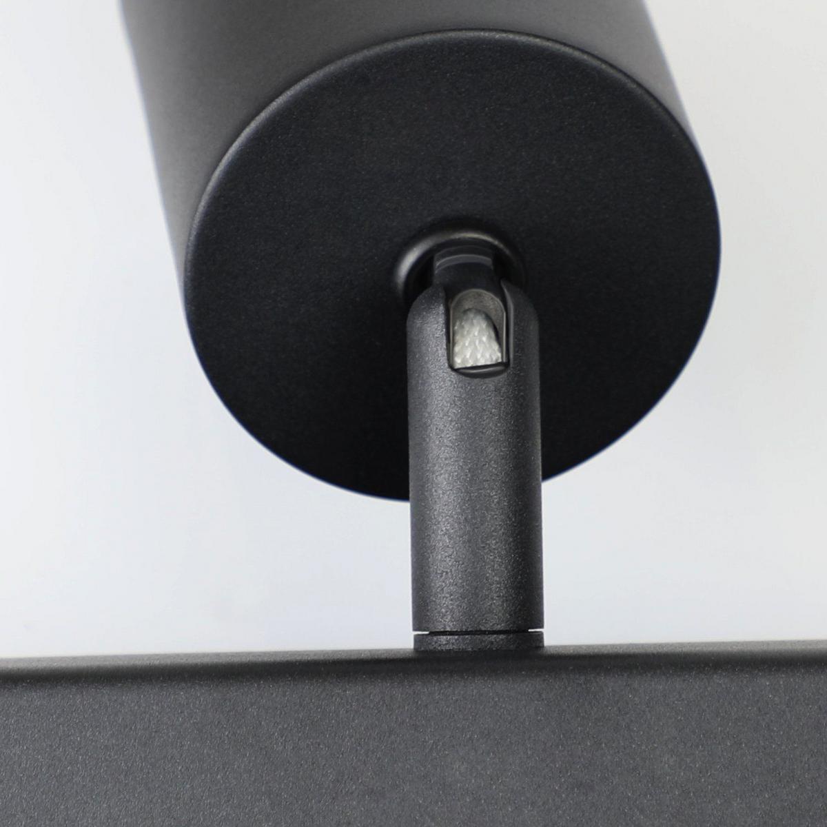 DECKENSTRAHLER Freiheit 2-flammig 27/7/14 cm - Schwarz, Metall (27/7/14cm) - Nettlife