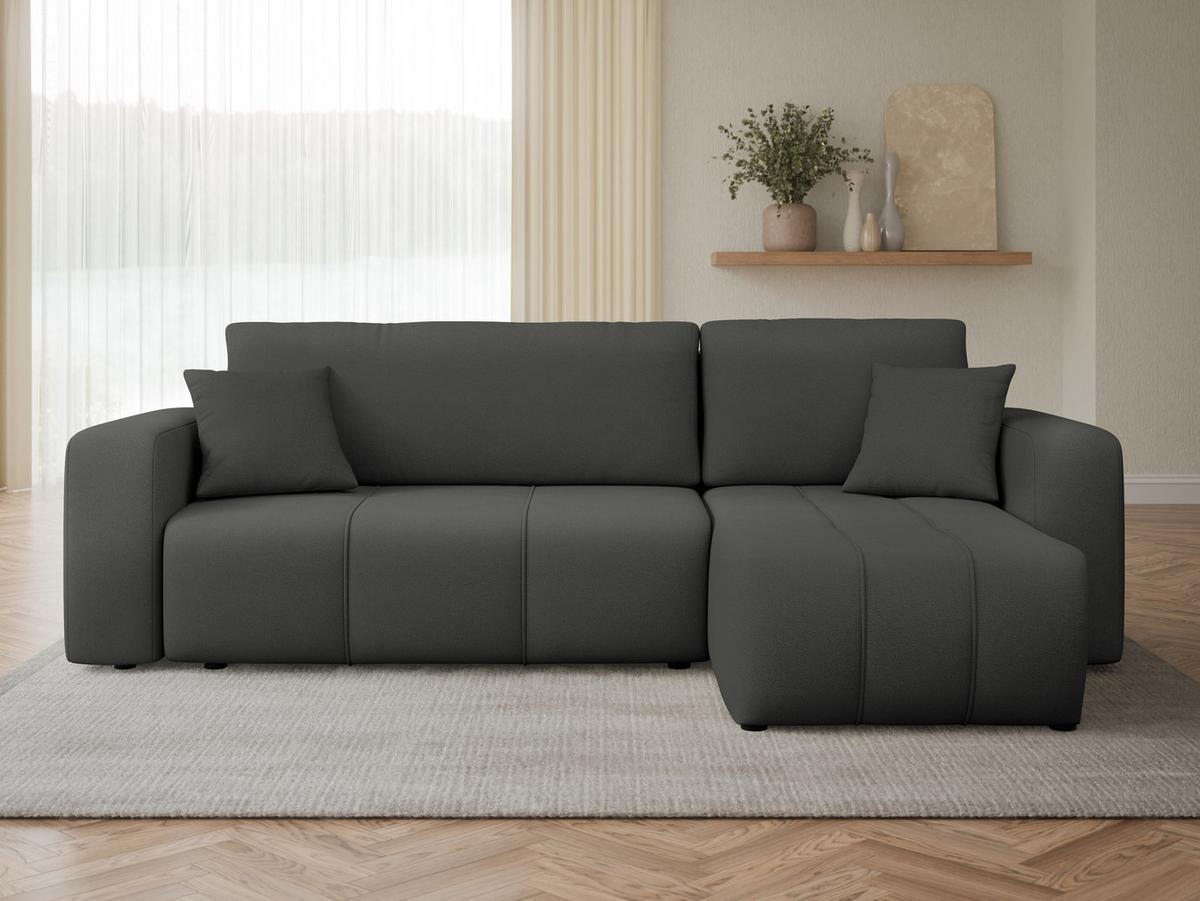 ECKSOFA Furyn - Anthrazit/Schwarz, Holz/Kunststoff (244/145cm) - MIRJAN24