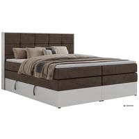 BOXSPRINGBETT ALVIT KING 140/200 - Braun Velvet - Topper T25 - H4 - Schwarz/Braun, Kunststoff/Textil (140/200cm) - MKS