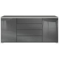 SIDEBOARD Faro Grau Hochglanz - Grau, Holzwerkstoff (166.5/75.5/35cm) - Vladon