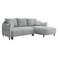 ECKSOFA Sycylia, Seite: Rechts - Schwarz/Grau, Holz/Textil (244/165cm) - MIRJAN24