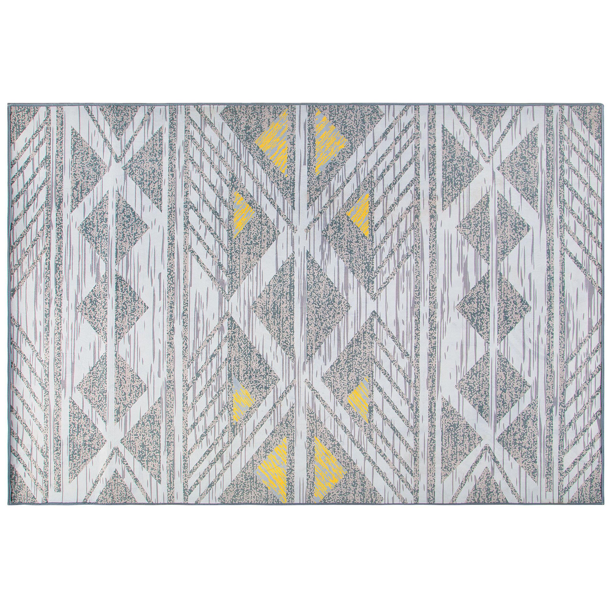 KURZFLOR-TEPPICH Kargi 200/140 cm - Grau, Kunststoff (140/200cm) - Beliani