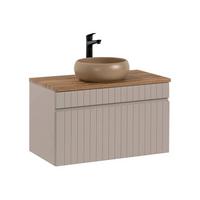 WASCHTISCH 80.4cm Zelie Kaschmir - Beige, Holzwerkstoff (80.4/48/46cm) - Petits-meubles