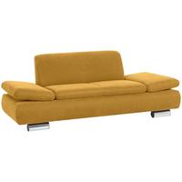 SOFA 2-Sitzer Kaye Bezug Veloursstoff Metallfuß verchromt / mais - Gelb, Kunststoff (190/76/90cm) - 58aufmkessel