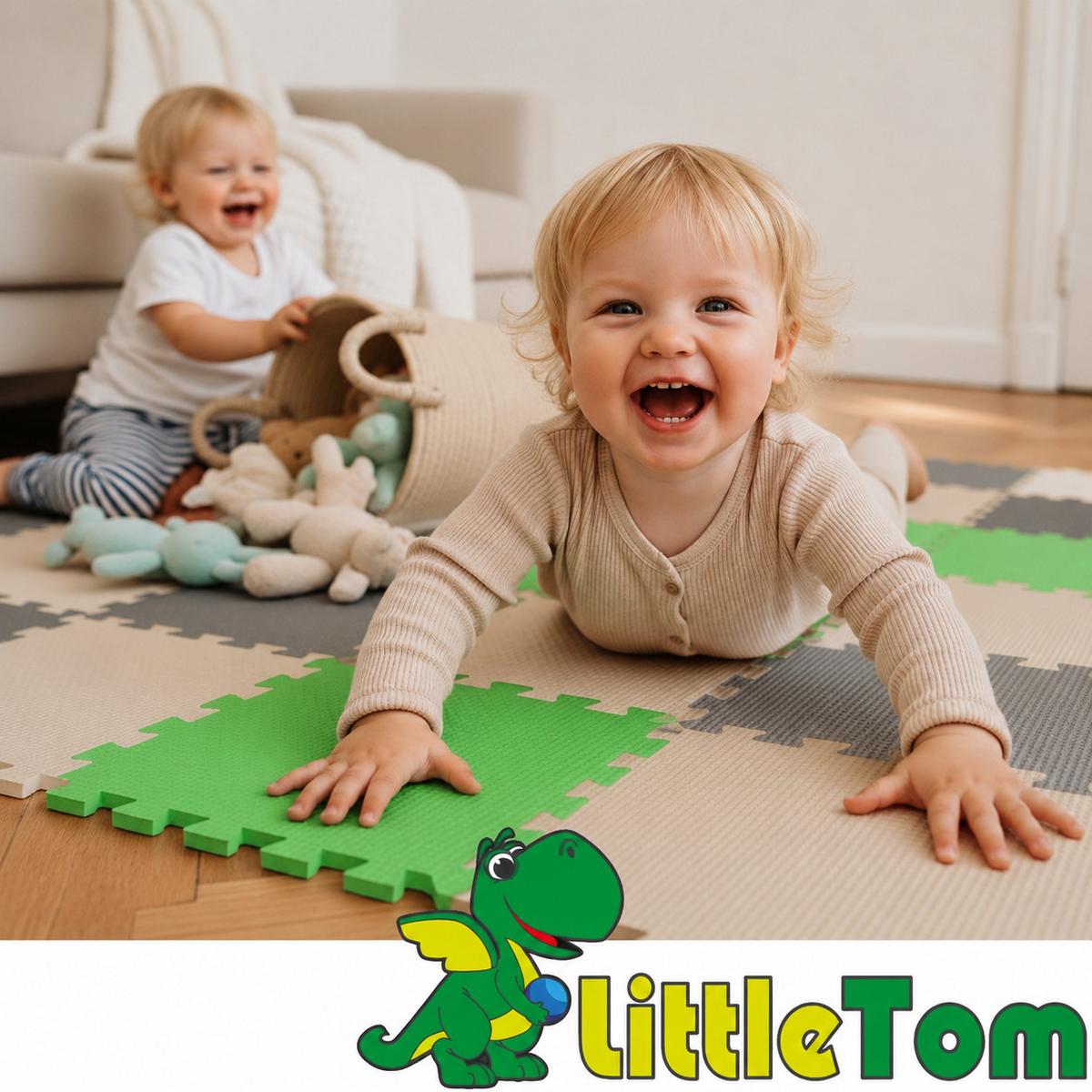 SPIELMATTE ab Null - 270/90 cm Puzzlematte Grau - Multicolor, Kunststoff (30/30cm) - Littletom