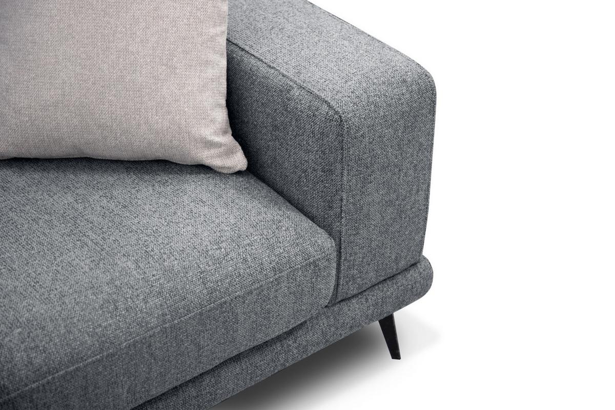 ECKSOFA MEDIOLANE 5-Sitzer, grau - Grau, Holzwerkstoff/Textil (219/282cm) - Wozimo