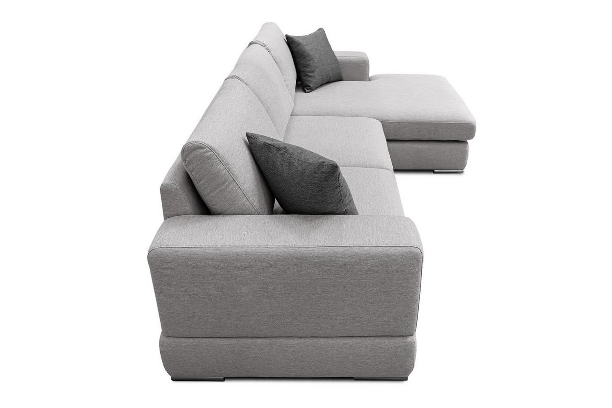 ECKSOFA OTTO 4-Sitzer, hellgrau - Hellgrau, Holzwerkstoff/Textil (279/159cm) - Wozimo