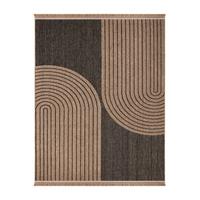 OUTDOORTEPPICH Blatt Anthrazit 160 x 220 cm - Anthrazit, Kunststoff (160/220cm) - TT Home