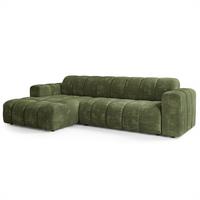 ECKSOFA SETIA LM L-S Grün Chenille - Grün, Holzwerkstoff (304/165cm) - MASSENO