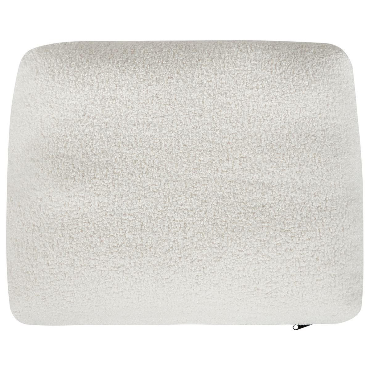 CHAISELONGUE-RECHTSSEITIGE Bouclé Cremeweiß Artheze - Creme/Schwarz, Textil (148/70/64cm) - Beliani