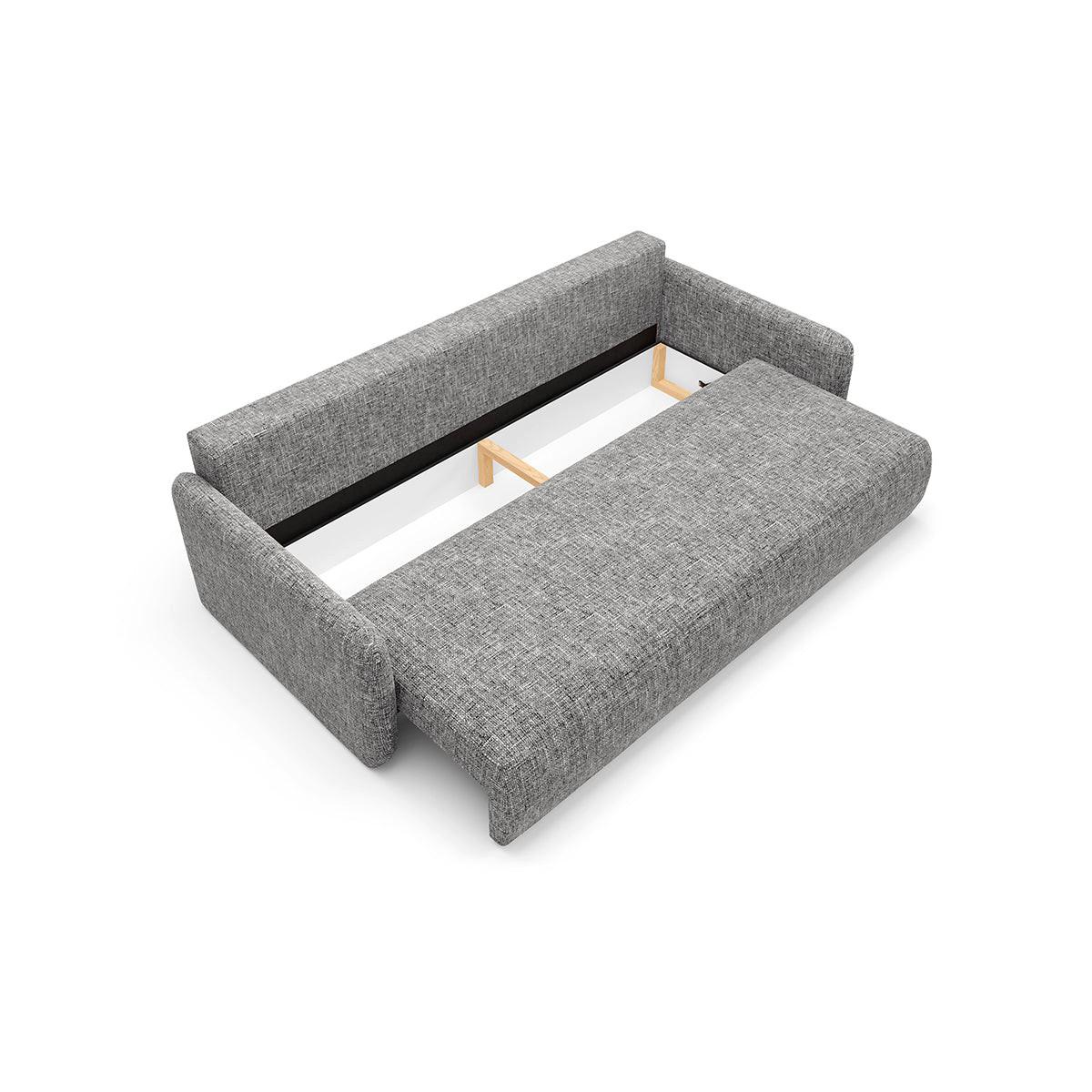 SOFA Lazarus 3 Sitzplätze Grau - Grau, Holz (217/86/102cm) - Petits-meubles