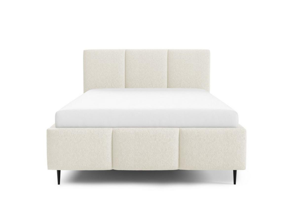 POLSTERBETT Miami Komplettset - Creme, Holzwerkstoff/Textil (140/200cm) - Fun Möbel