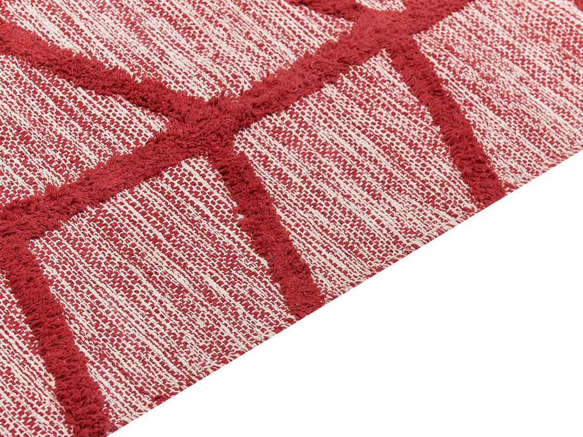 KURZFLOR-TEPPICH Sivas 230/160 cm - Rot, Textil (160/230cm) - Beliani