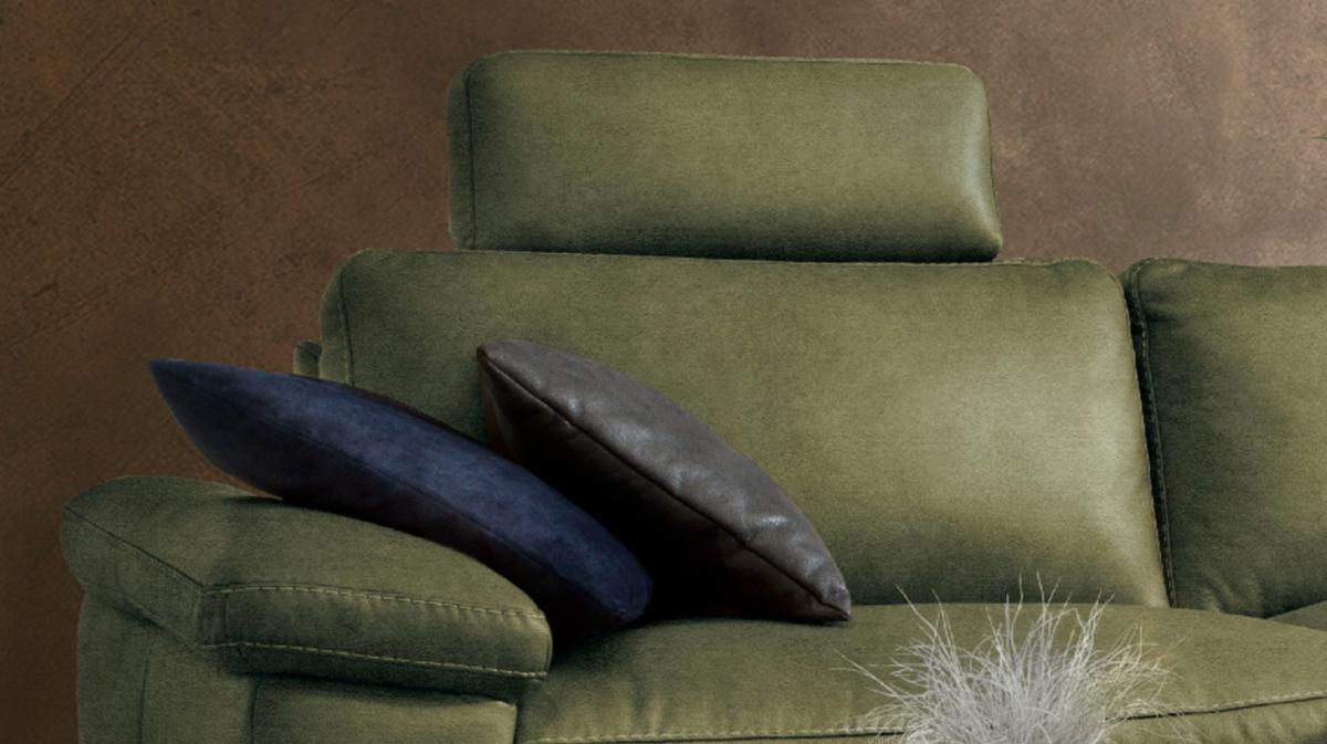 ECKSOFA MOTORISCHER RELAXFUNKTION LOLA Dunkelgrün Webstoff Relaxfunktion - Dunkelgrün/Schwarz, Textil (233/178cm) - KAWOLA