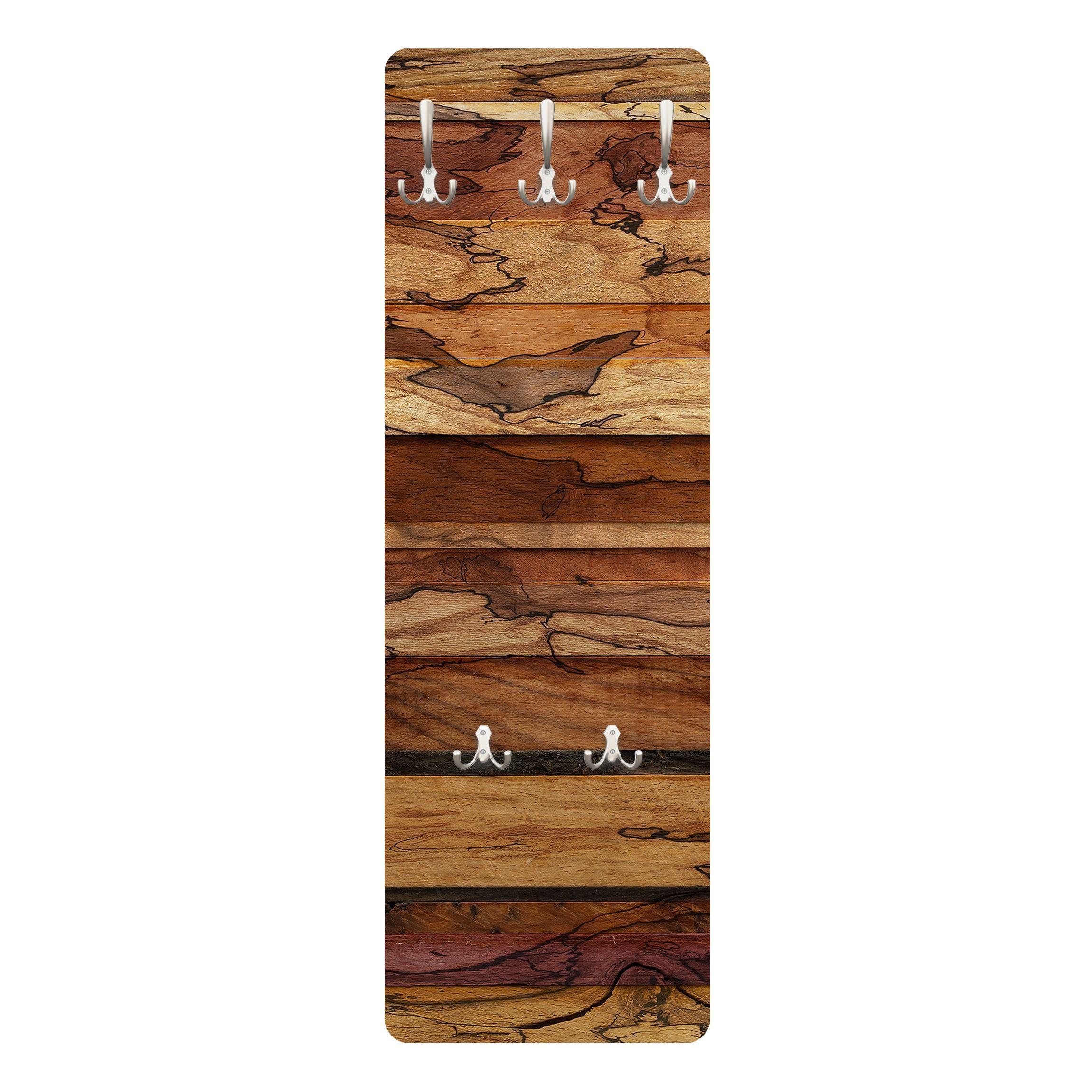 WANDGARDEROBE - Woody Flamed 34/105 cm - Braun, Holzwerkstoff (34/105/1.6cm) - Bilderwelten