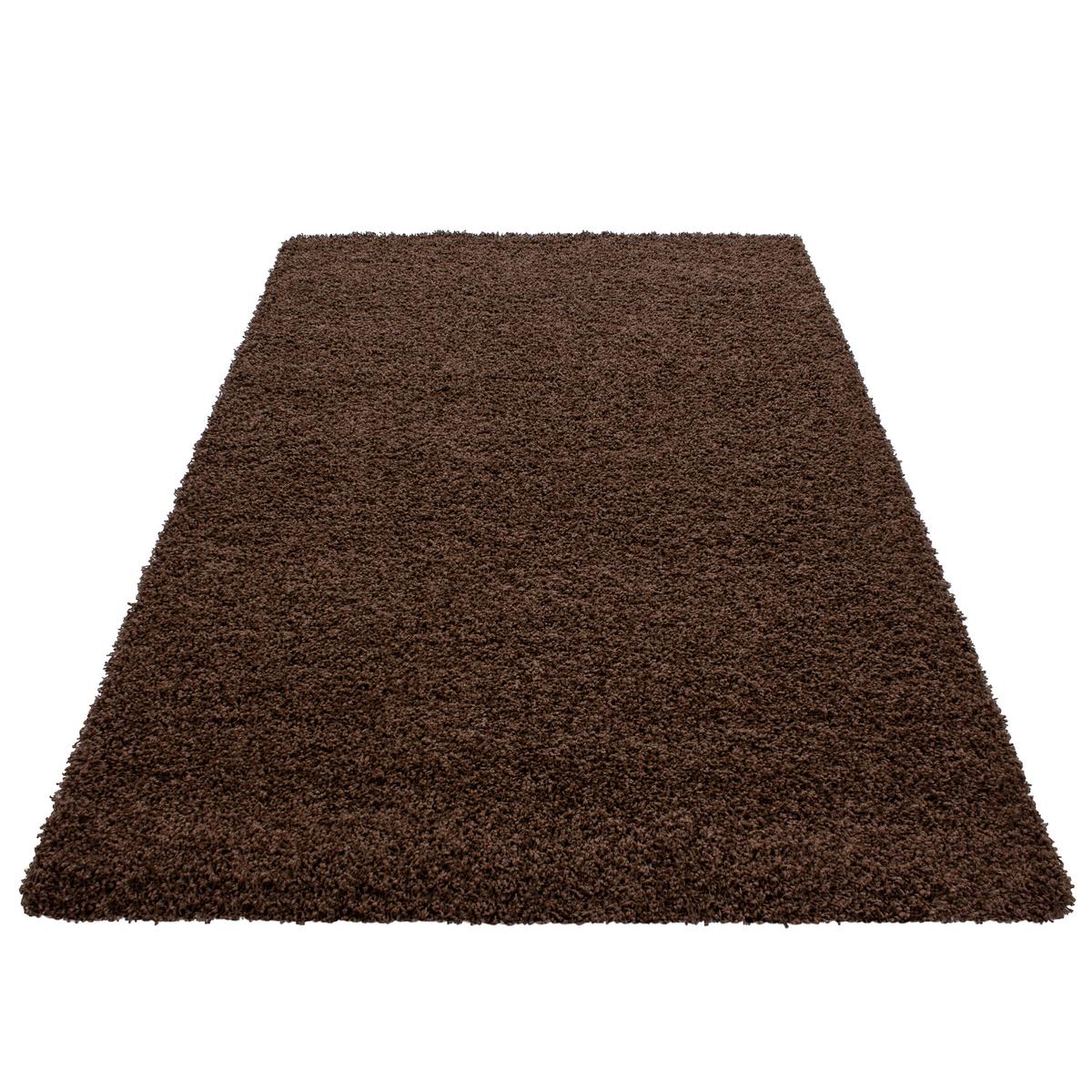 HOCHFLORTEPPICH RHEIN, einfarbig, Braun, 160 x 230 cm - Braun, Textil (230/160cm) - KADIMA DESIGN