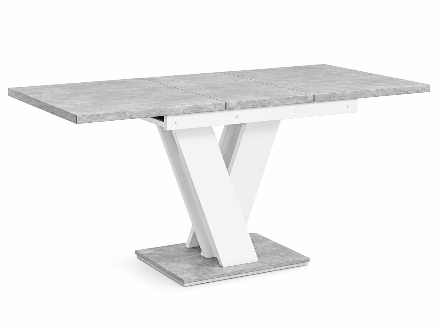 ESSTISCH MASSAR Ausziehbar 120 - 160 / 80 x 76 cm - Weiß/Grau, Holz (120/80/76cm) - MASSENO