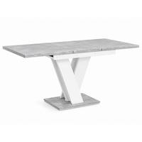 ESSTISCH MASSAR Ausziehbar 120 - 160 / 80 x 76 cm - Weiß/Grau, Holz (120/80/76cm) - MASSENO
