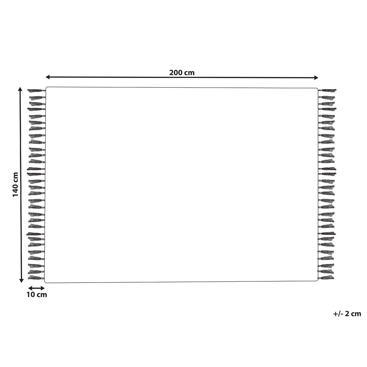 TEPPICH geflochten Terkos 200/140 cm - Multicolor, Naturmaterialien (140/200cm) - Beliani