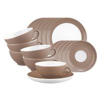TEESERVICE Liberty Pure Colors Cocoa Brown 18-tlg. - Braun, Keramik (2/2/2cm) - Seltmann Weiden