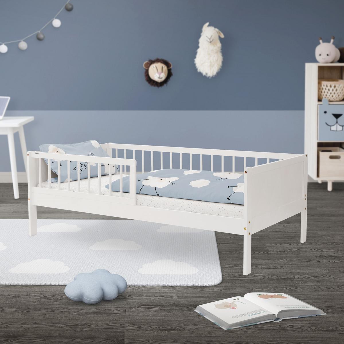 KINDERBETT 80x160 cm Weiß - Weiß, Holz (80/160cm) - ML-DESIGN