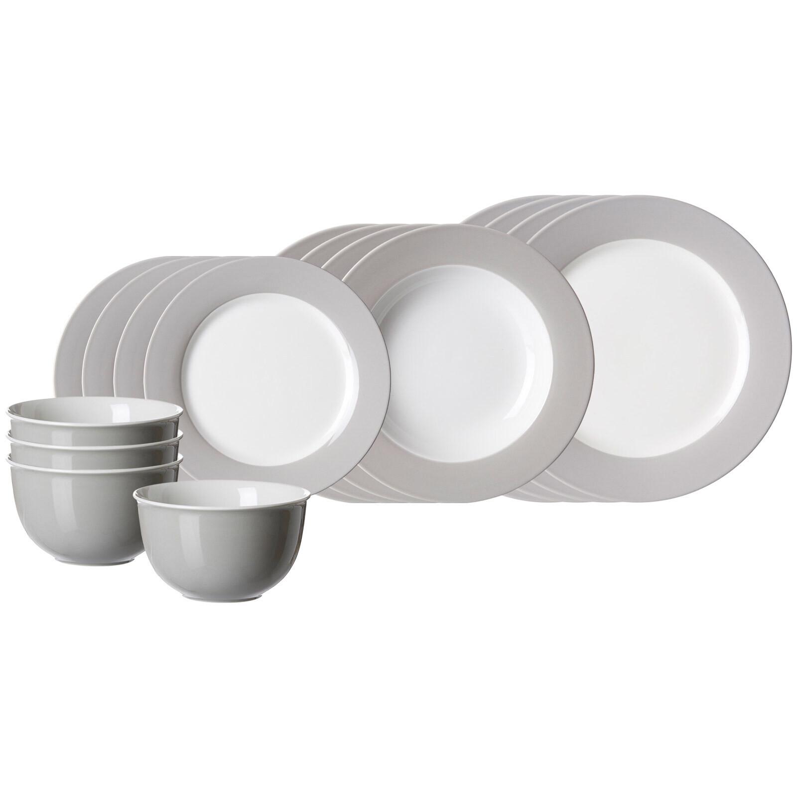 EINSTEIGER-SET Doppio Grau 16-tlg. - Grau, Keramik (2/2/2cm) - Ritzenhoff Breker