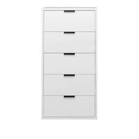 KOMMODE Erna 51x45x108 Kreidegrau matt Lack - Hellgrau, Holzwerkstoff (51/108/45cm) - 58aufmkessel
