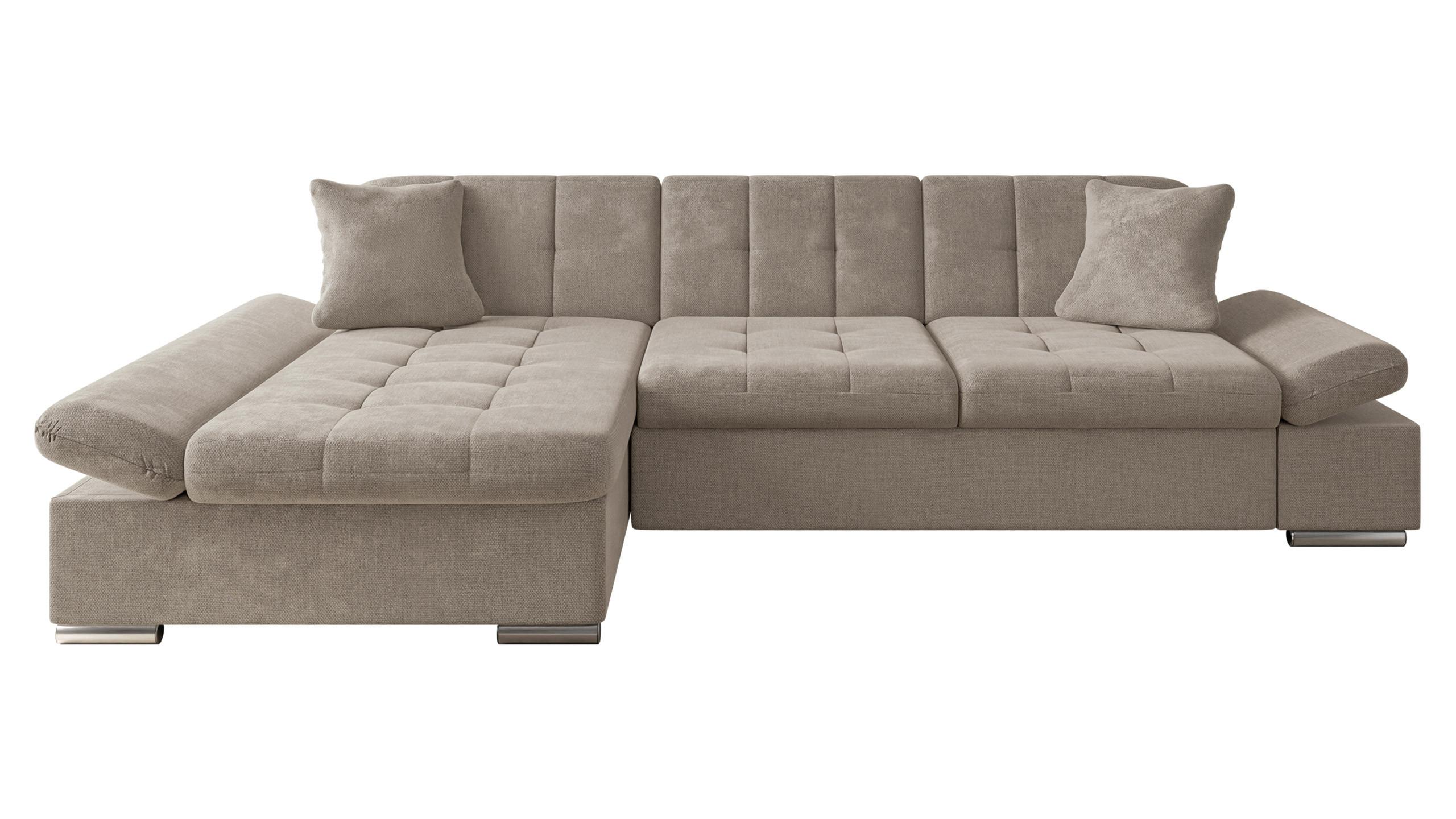 ECKSOFA Montana, Seite: Links - Taupe, Holz/Textil (278/161cm) - MIRJAN24