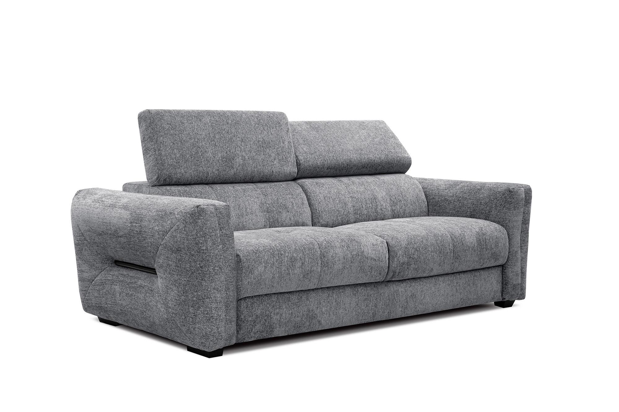 SOFA CALVERA 3-Sitzer, grau - Grau, Holzwerkstoff/Textil (204/79/106cm) - Wozimo