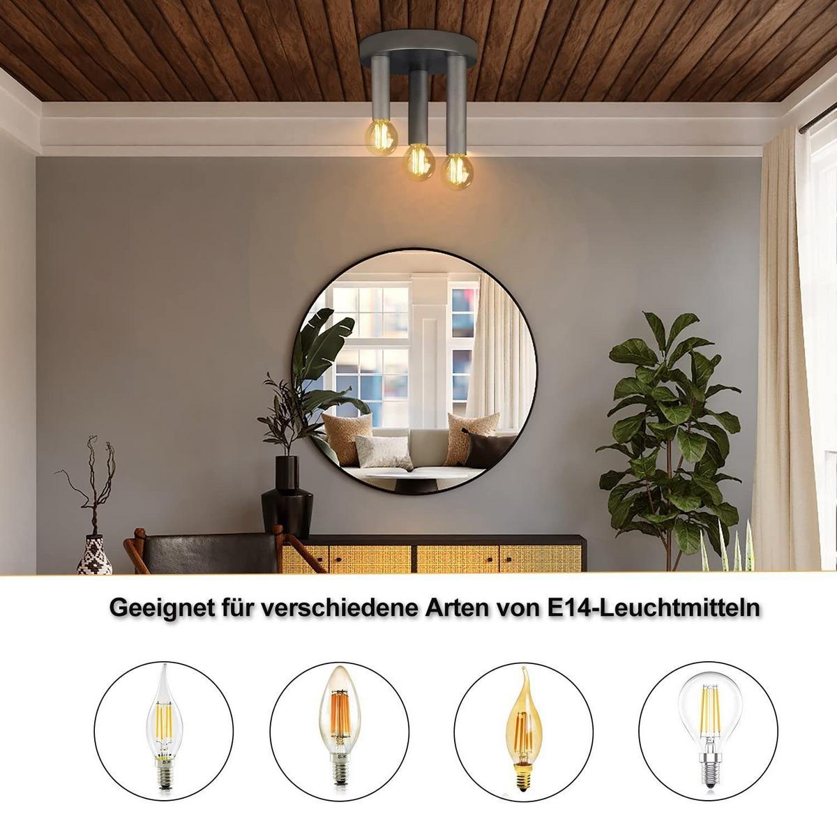 DECKENSTRAHLER Scheinwald 15/14.5/15 cm - Weiß, Metall (15/15/14.5cm) - ZMH