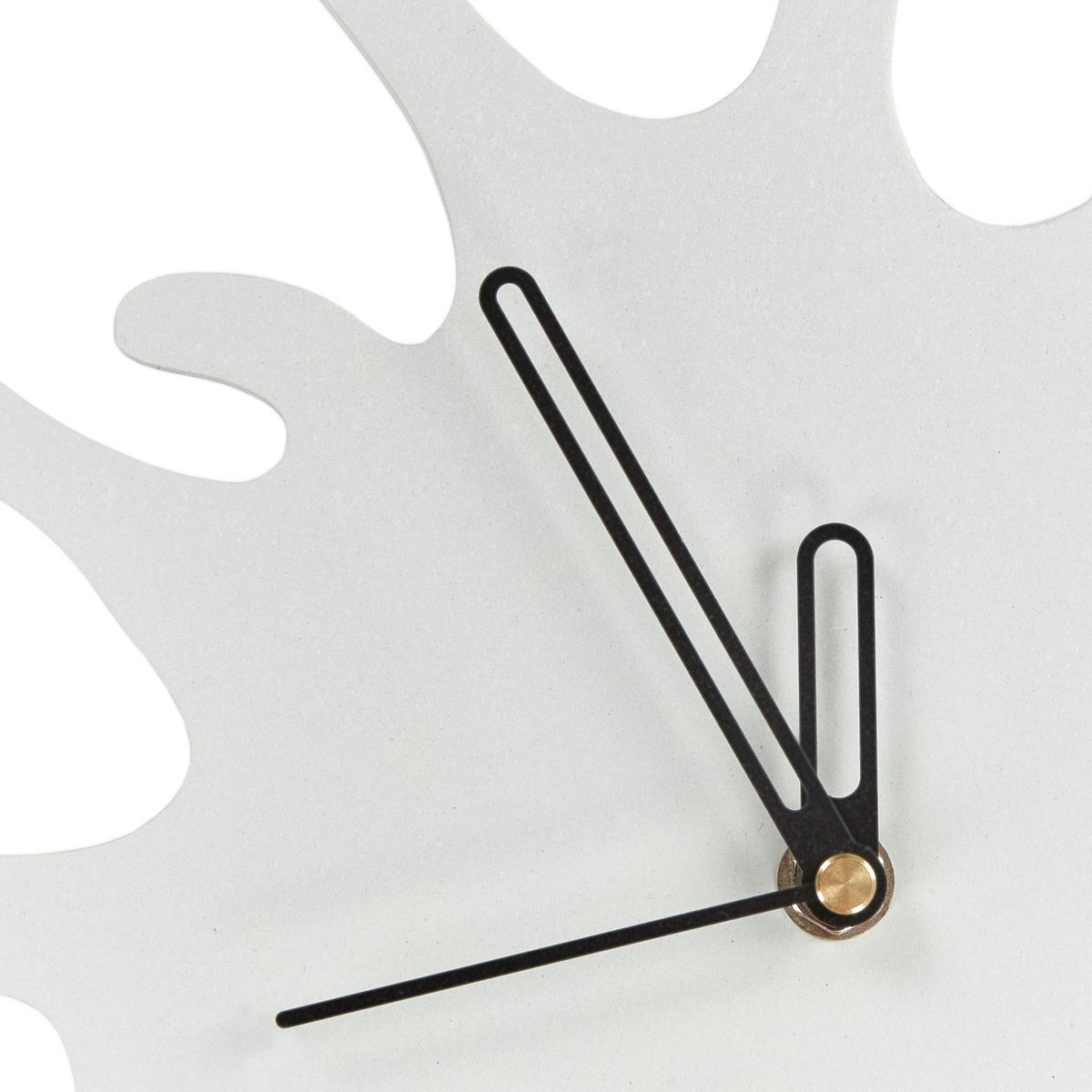 WANDUHR Weiß Fully - Weiß, Holzwerkstoff (27/37/1cm) - Beliani