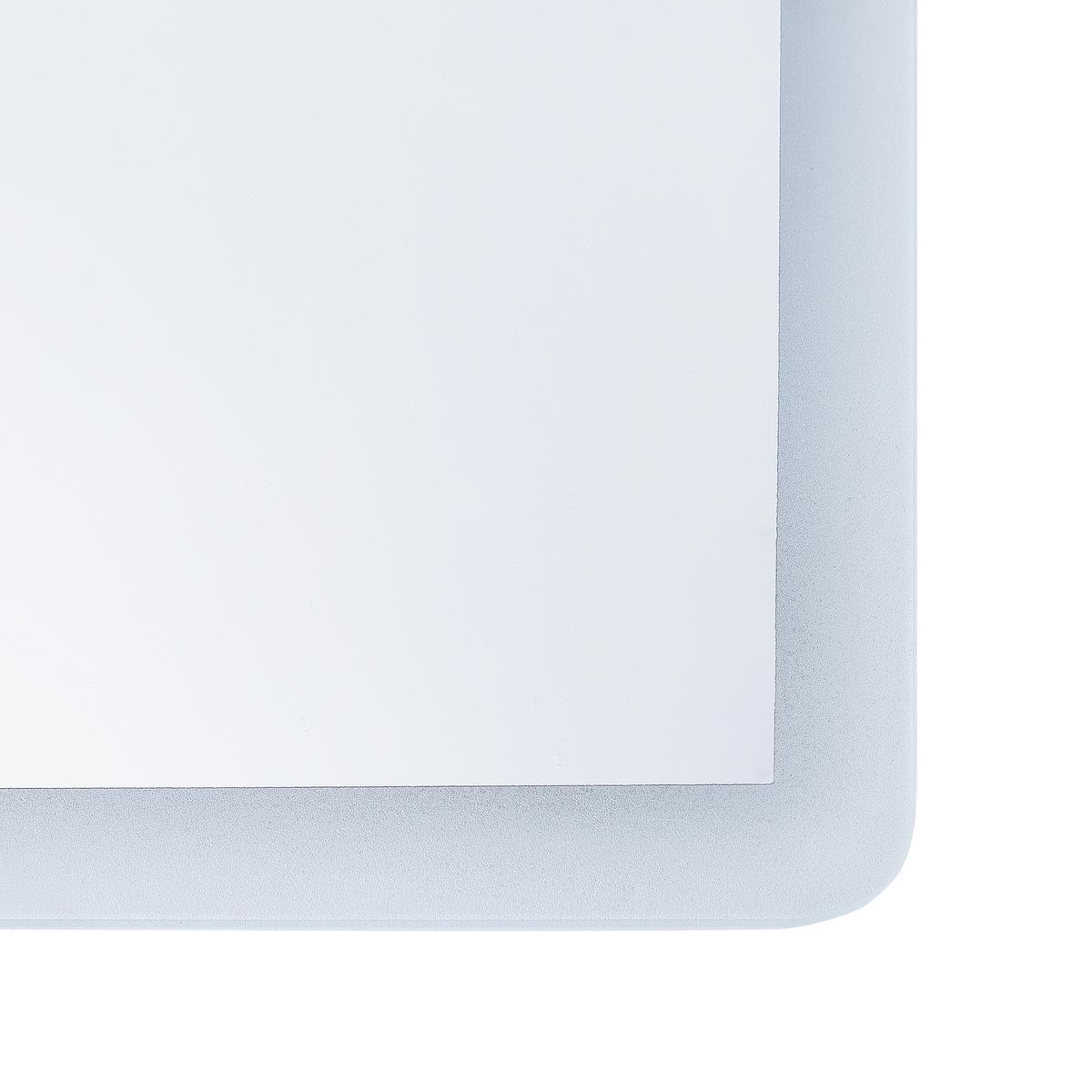 BADSPIEGEL mit LED-Beleuchtung rechteckig 80/60 cm Corroy - Silberfarben, Glas (80/60/3cm) - Beliani
