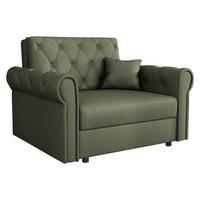SCHLAFSOFA Viva Roma I - Dunkelgrün/Schwarz, Holz/Textil (116/85/98cm) - MIRJAN24