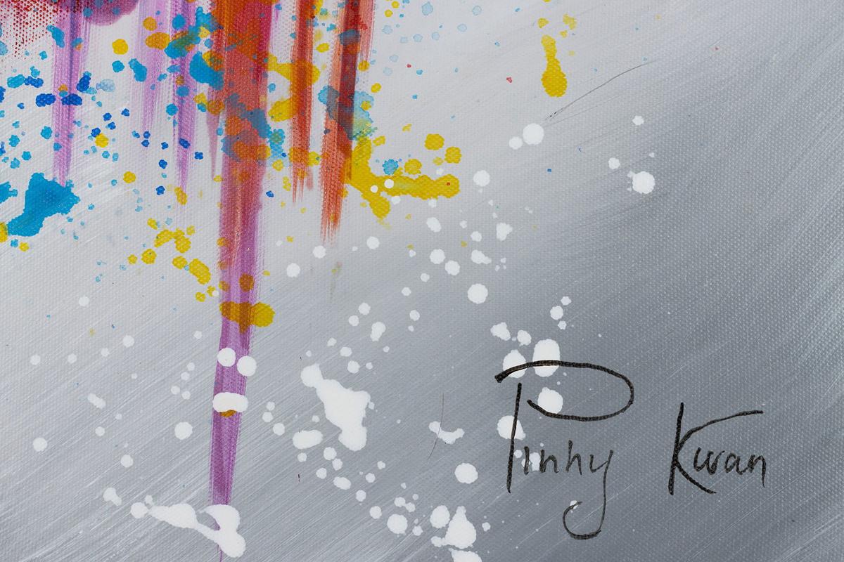 ACRYLBILD HANDGEMALT 120/60 cm - Multicolor/Grau, Holz/Textil (120/60cm) - KUNSTLOFT