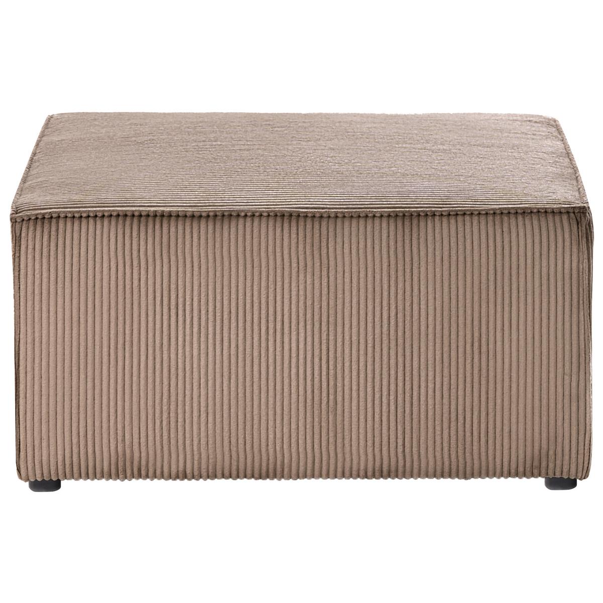 OTTOMANE Cord Sandbeige Lemvig - Sandfarben, Textil (83/41/83cm) - Beliani