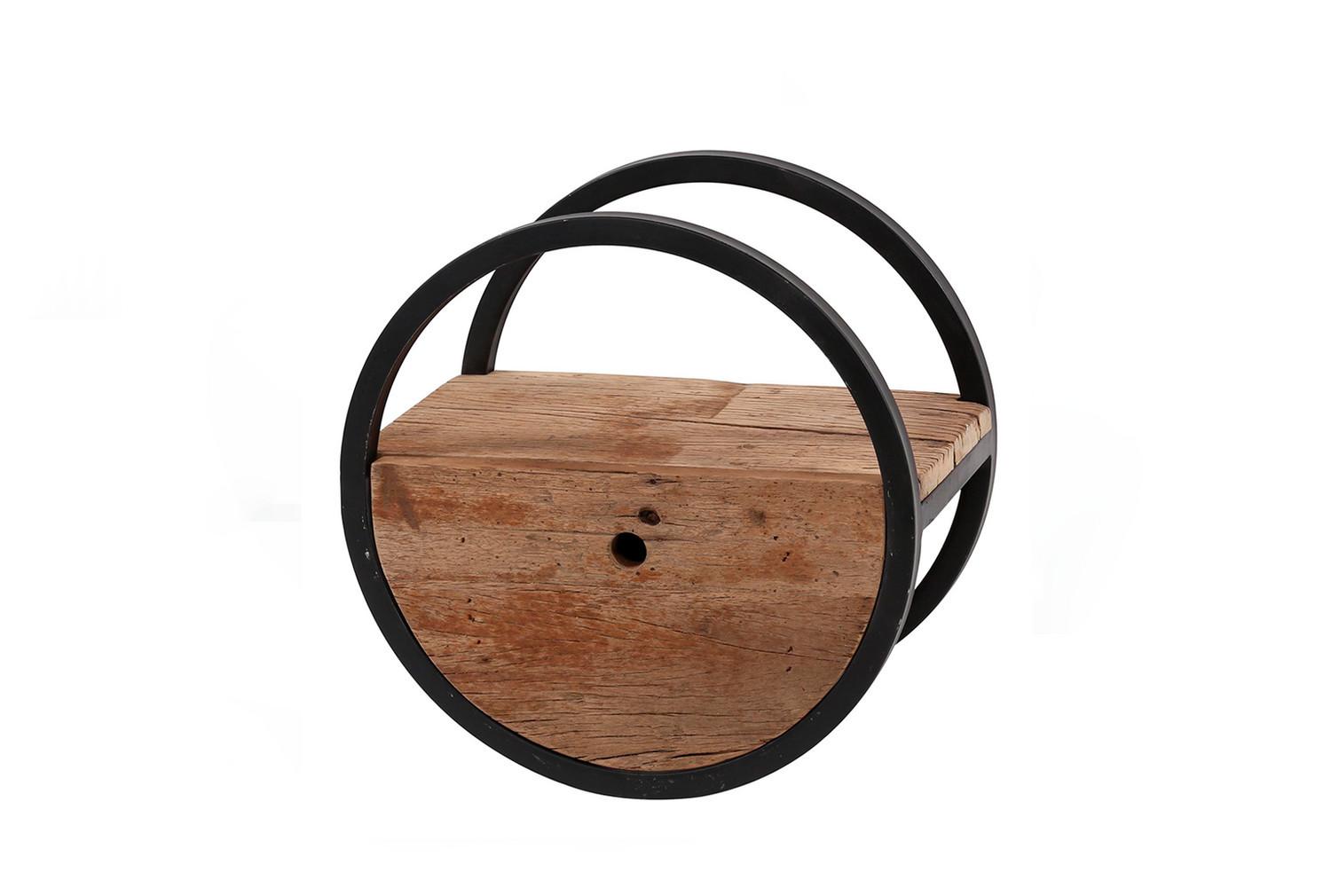 WANDREGAL RADEL Holz - Braun, Holz (40/40/25cm) - KAWOLA