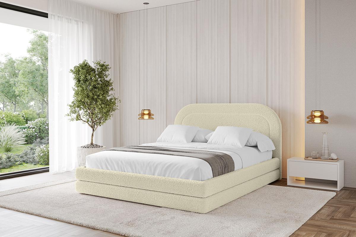 POLSTERBETT mit Bettkasten und Lattenrost, Bett mit Matratze H3/H4 - LERIS 180x200 Beige - Taupe, Holzwerkstoff/Textil (180/200cm) - ALTDECOR